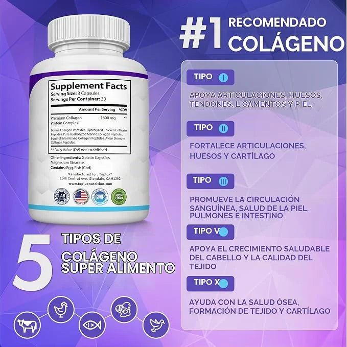 COLÁGENO PEPTIDES 5 EN 1 x 60 CAPSULAS
