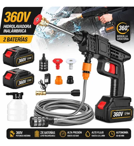 HIDROLAVADORA DOBLE BATERIA 360V