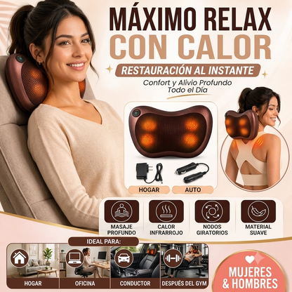 COJÍN MASAJEADOR ELÉCTRICO CON CALOR