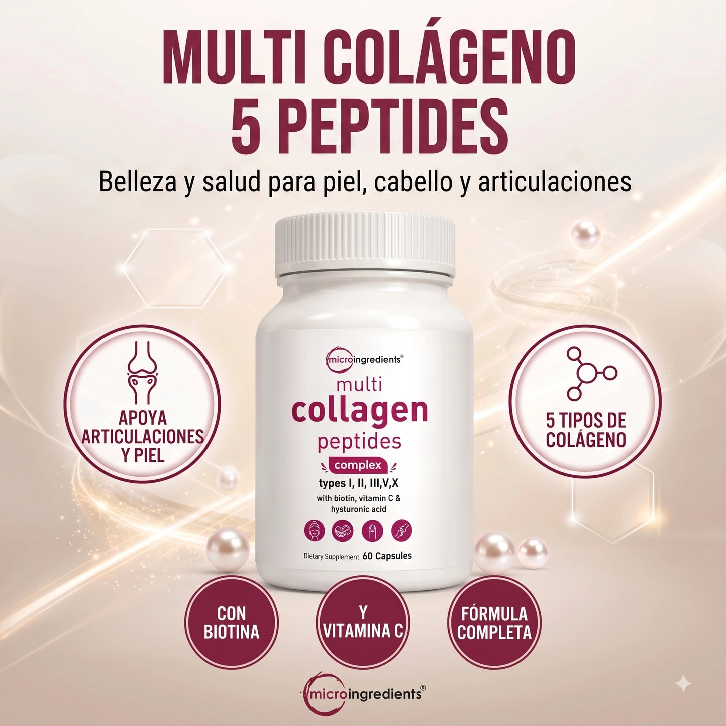 MULTI COLÁGENO 5 PEPTIDES HIDROLIZADO 60 CAP