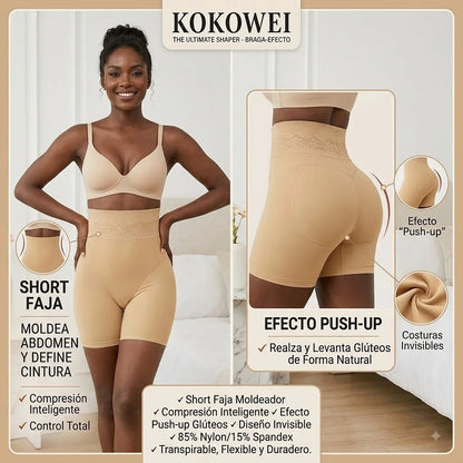 SHORT FAJA BEIGE EFECTO PUSH UP