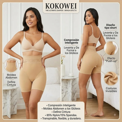 SHORT FAJA BEIGE EFECTO PUSH UP
