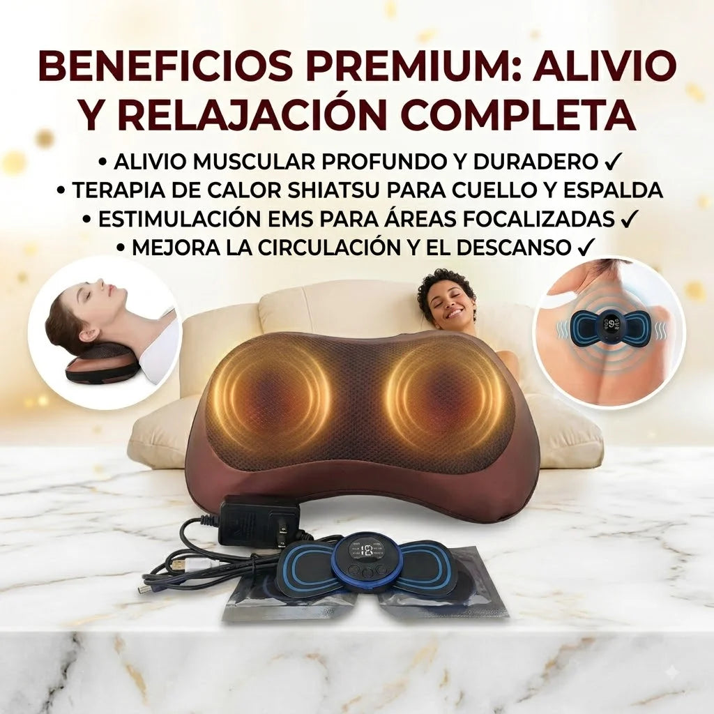 ALMOHADA MASAJEADORA + MASAJEADOR MARIPOSA
